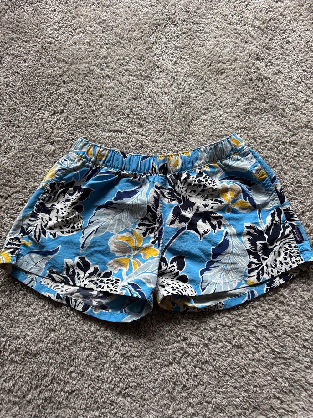 Patagonia Blue Floral Print Women’s Shorts